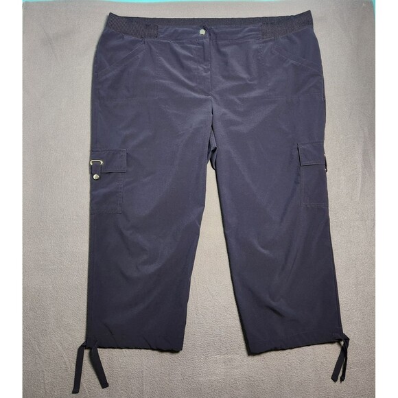 Chico's Pants - Chico's Zenergy Women 3 US 16 Navy High Rise Cargo Capri Pants